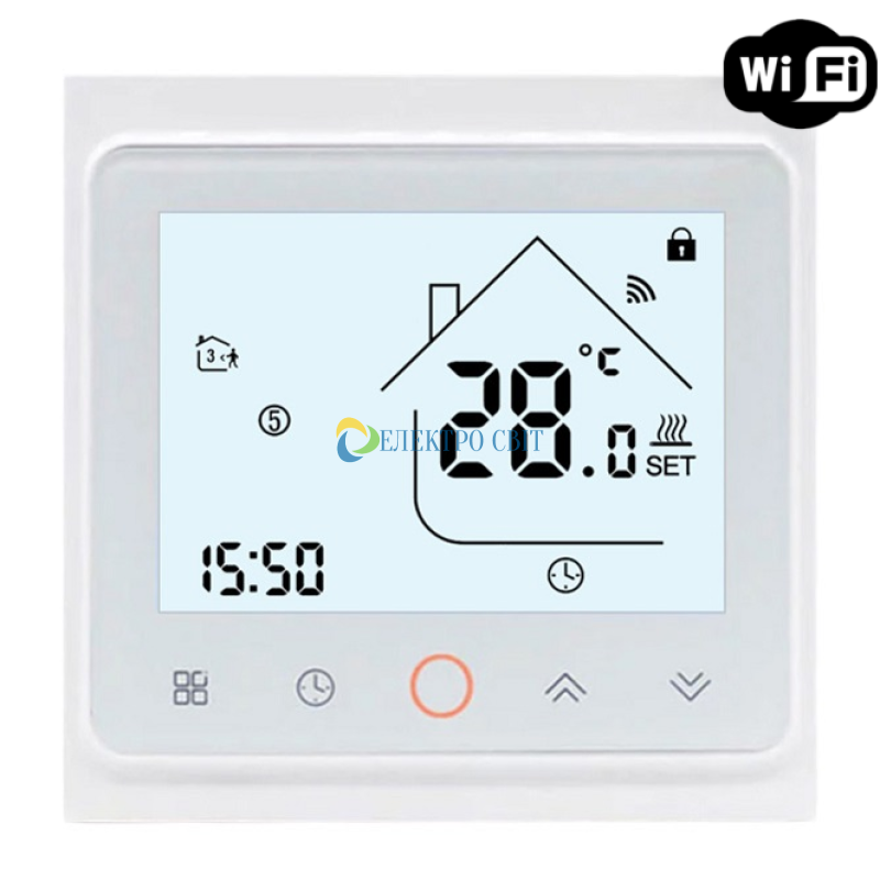 Терморегулятор AC603H WI-FI для теплої підлоги з датчиком 3м